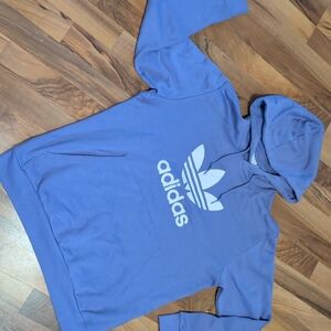 adidas Classic Purple Hoodie with White Trefoil